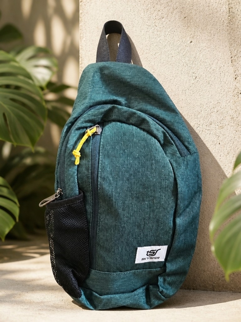 Teal Sling Backpack for Men